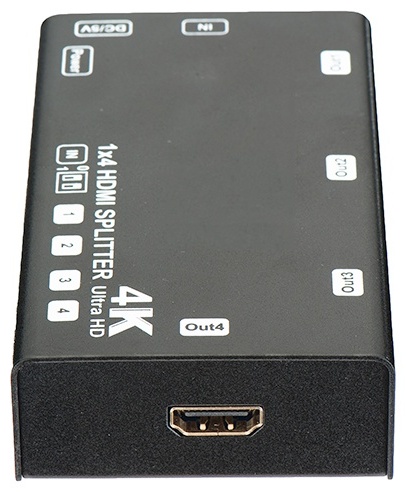 Сплитер HDMI, DELUXE HS-4P4K-60HD3D, Разрешение 4К, 1x4, 60Гц